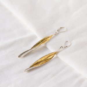 σκουλαρίκια φύλλο-ελιάς2 - olive leaf earrings