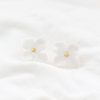 σκουλαρίκια λουλούδι ορτανσίας μεσαίο καρφάκι  Hydrangea flower medium stud earrings